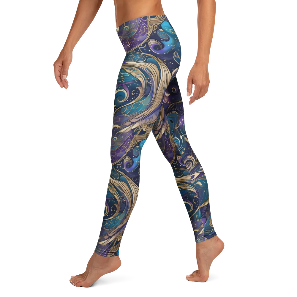 Moonlit Filigree on Leggings — Left