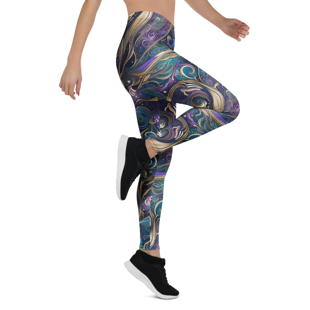 Moonlit Filigree on Leggings — Right