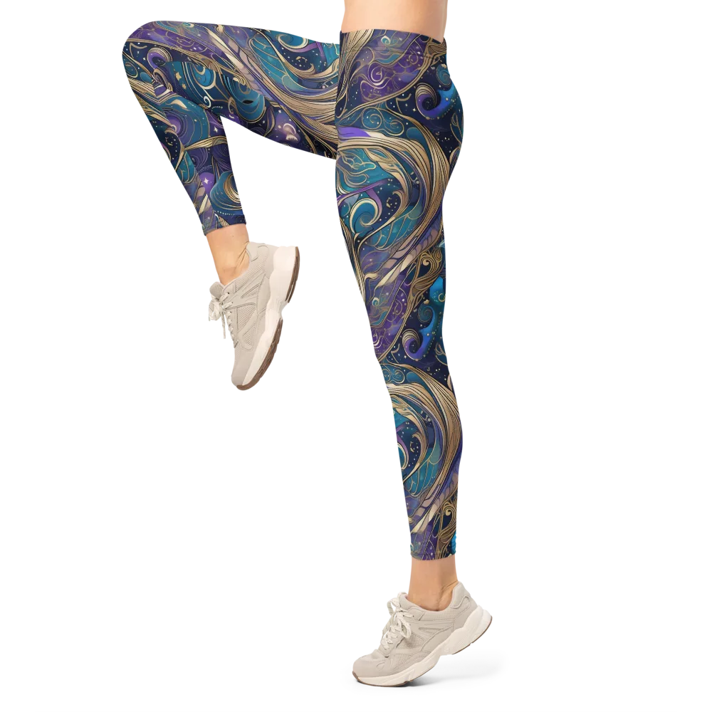Moonlit Filigree on Leggings — Left
