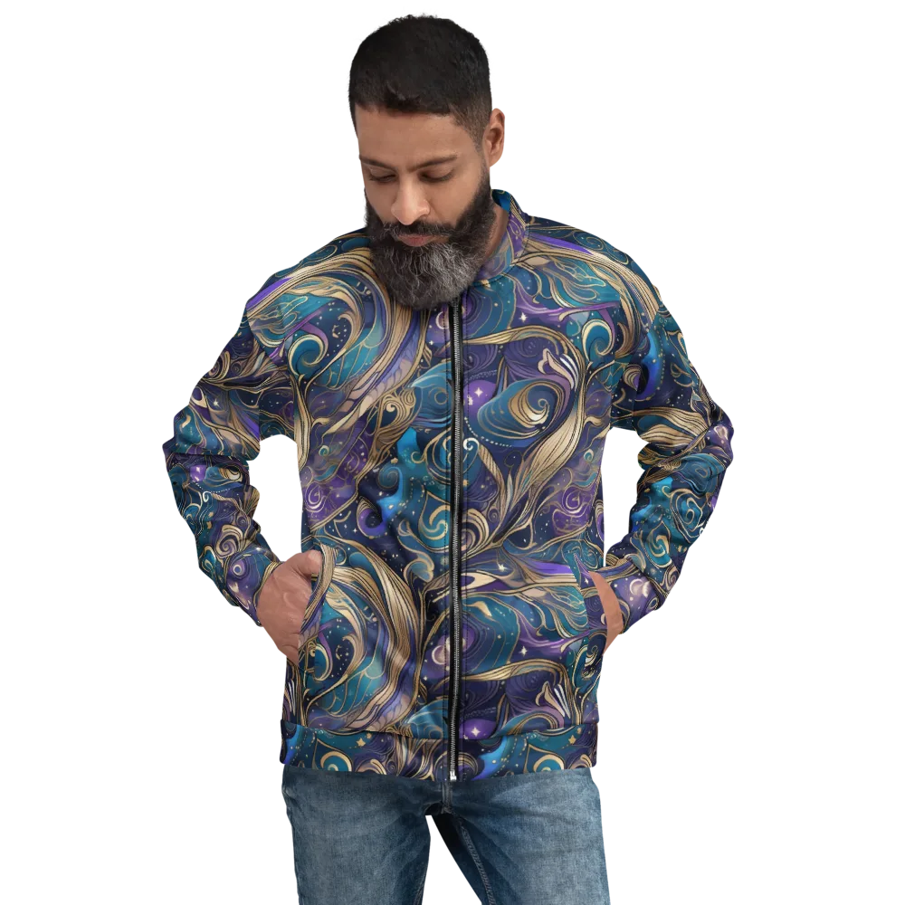 Moonlit Filigree on Bomber Jacket — Front