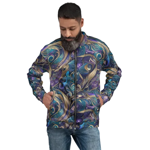 Moonlit Filigree on a Bomber Jacket
