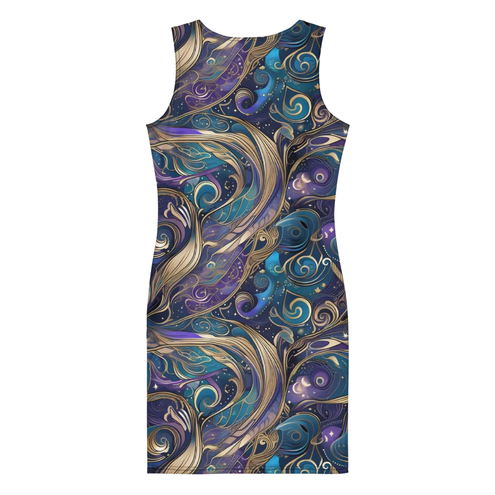 Moonlit Filigree on Bodycon Dress — Back