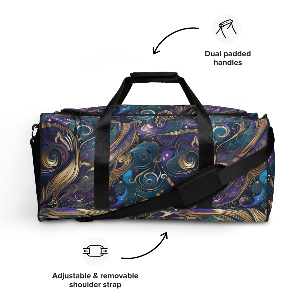 Moonlit Filigree on Duffle Bag — Front