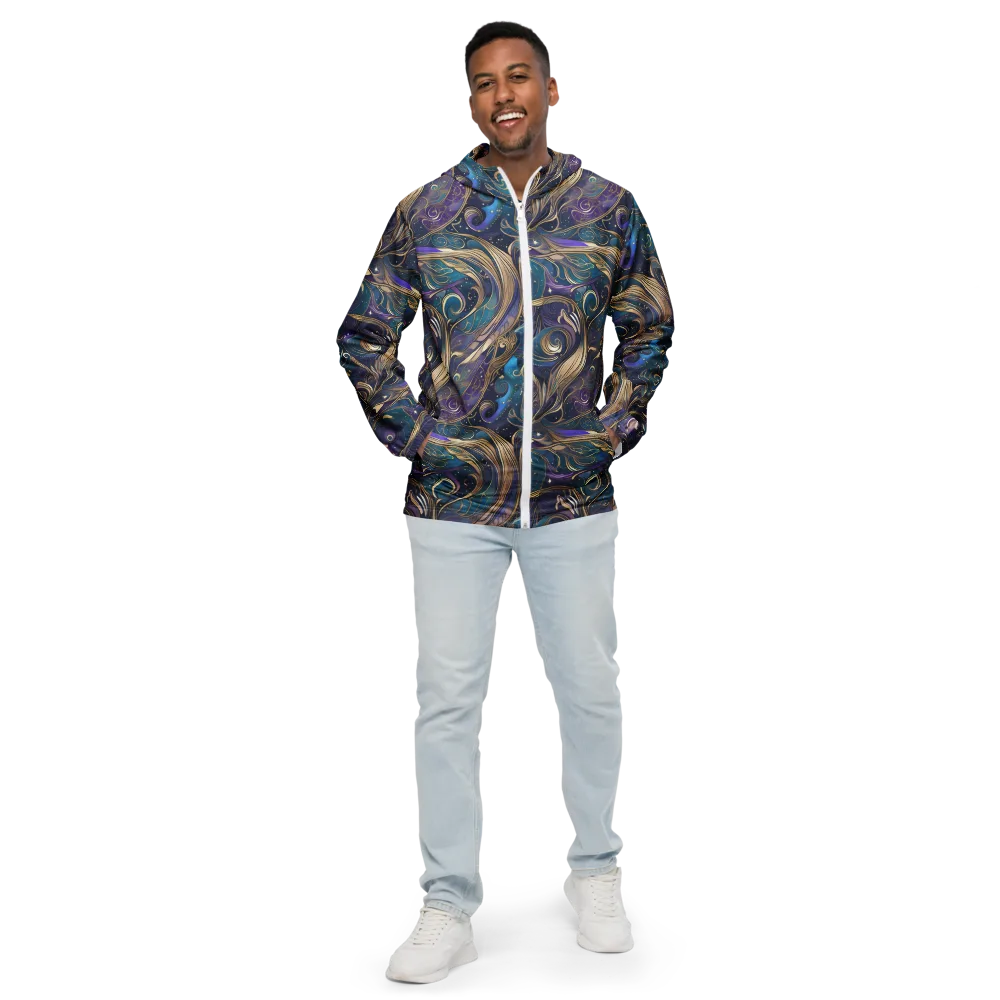 Moonlit Filigree on Men's Windbreaker — Front