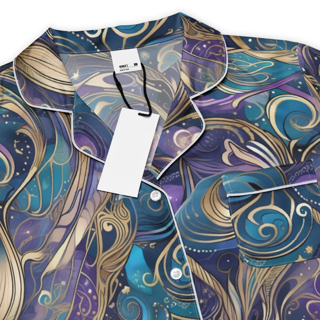 Moonlit Filigree on Women's Short Sleeve Pajama Top — Product details