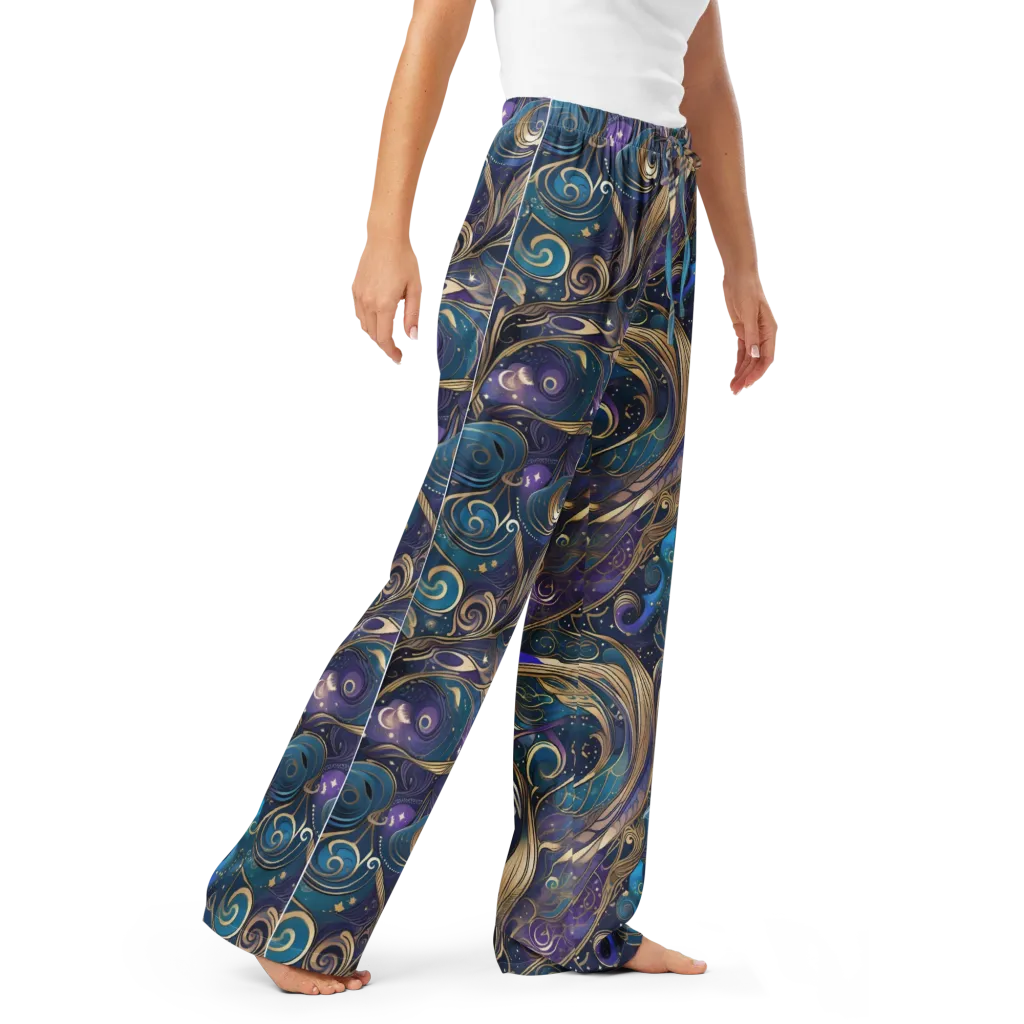 Moonlit Filigree on Women's Pajama Pants — Right Front