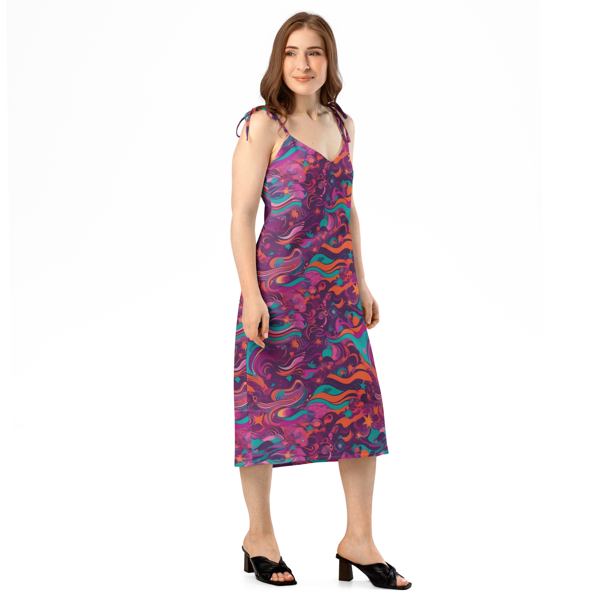 Ember And Turquoise on Slip Dress — Right Front