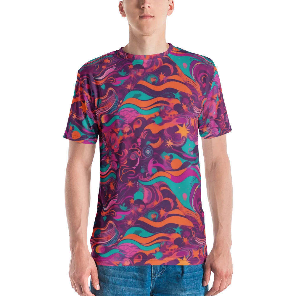Ember And Turquoise on Men's Crew Neck T-Shirt — Front