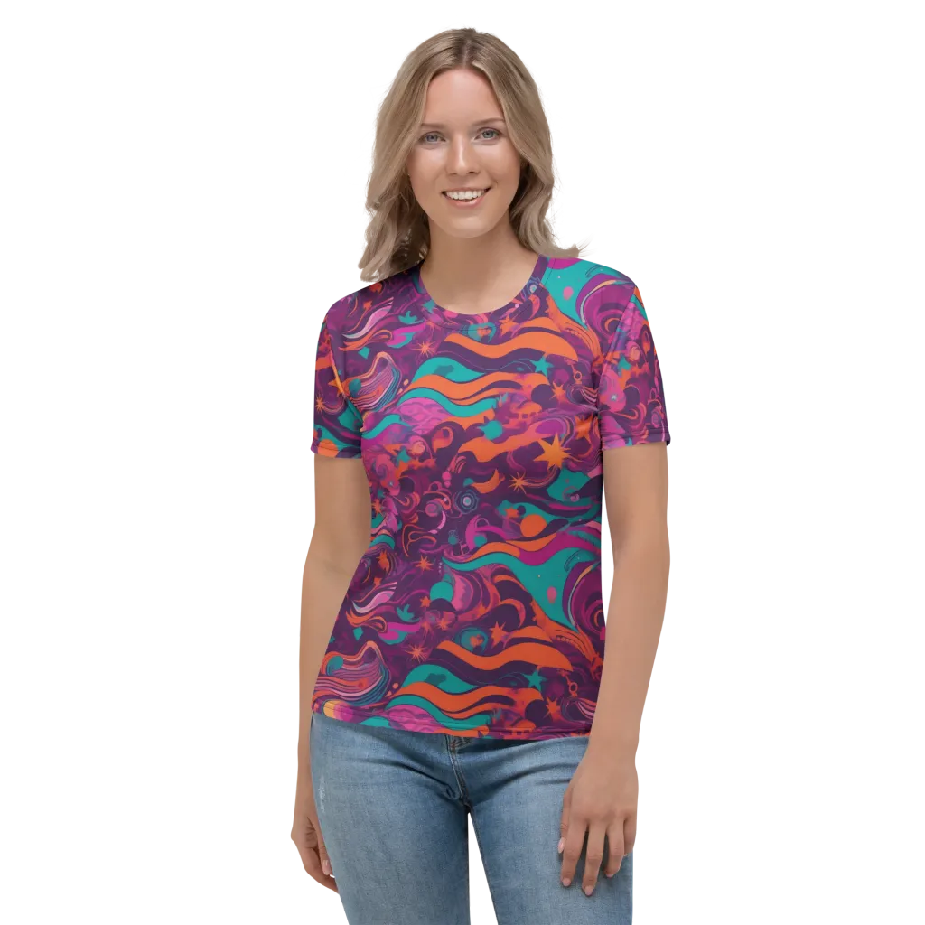 Ember And Turquoise on Women's Crew Neck T-Shirt — Front