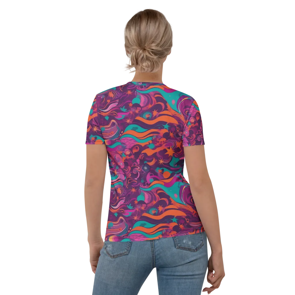 Ember And Turquoise on Women's Crew Neck T-Shirt — Back