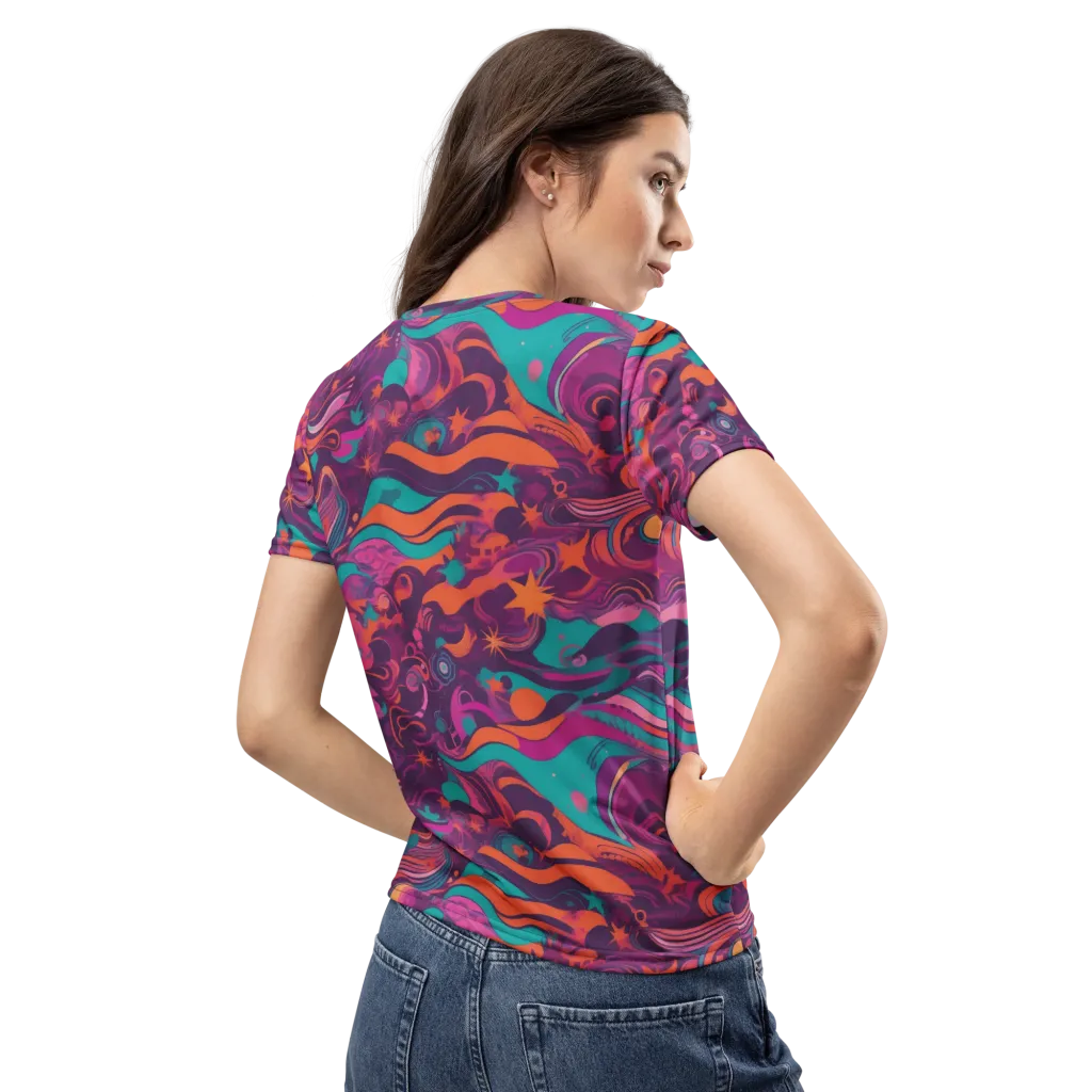 Ember And Turquoise on Women's Crew Neck T-Shirt — Back