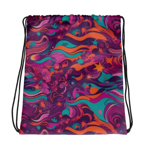 Ember And Turquoise on a Drawstring Bag