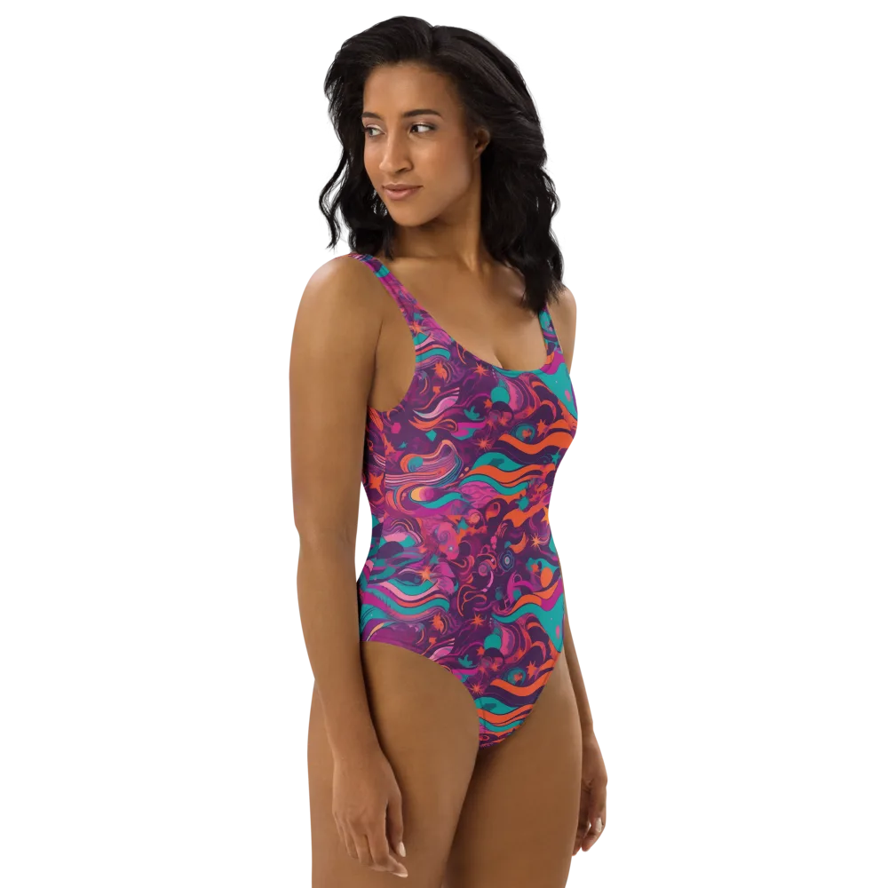 Ember And Turquoise on One-Piece Swimsuit — Right