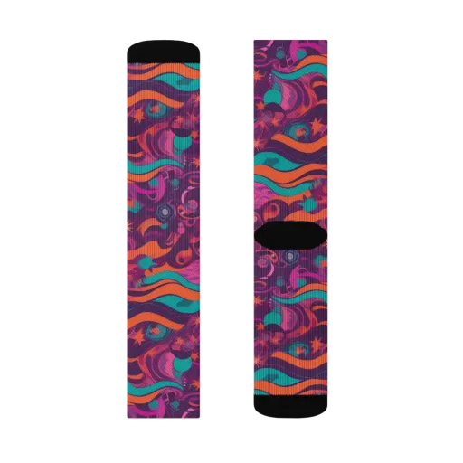 Ember And Turquoise on a Socks