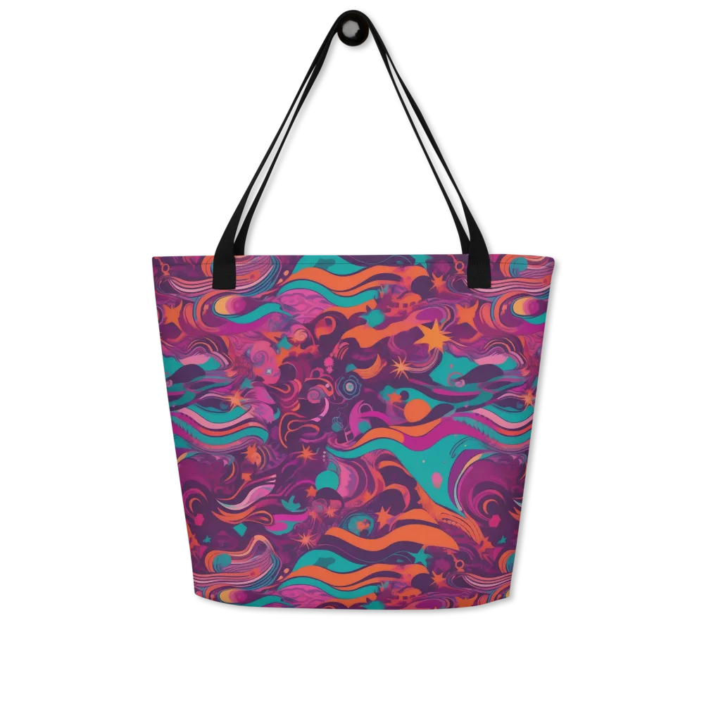 Ember And Turquoise on Large Tote Bag W/ Pocket — Front