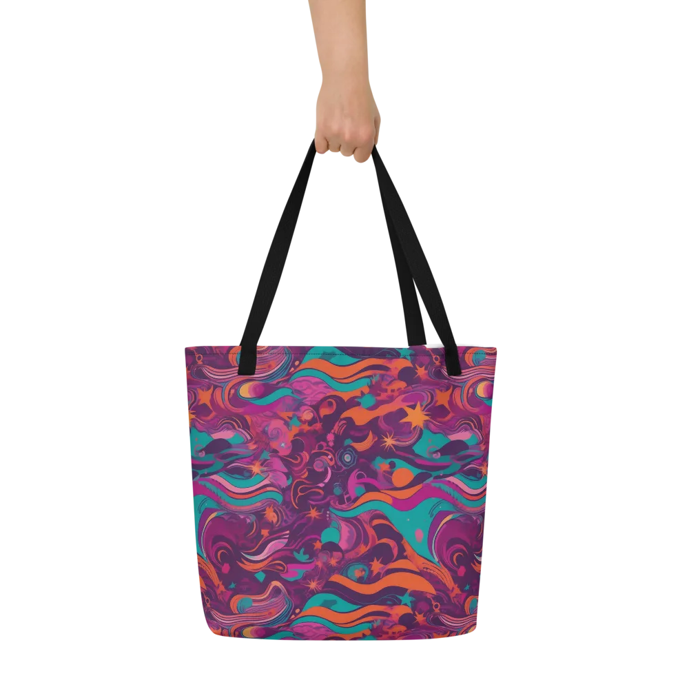 Ember And Turquoise on Large Tote Bag W/ Pocket — Front