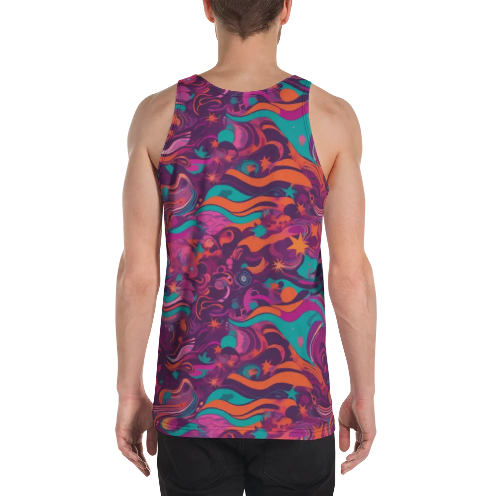 Ember And Turquoise on Men's Tank Top — Back