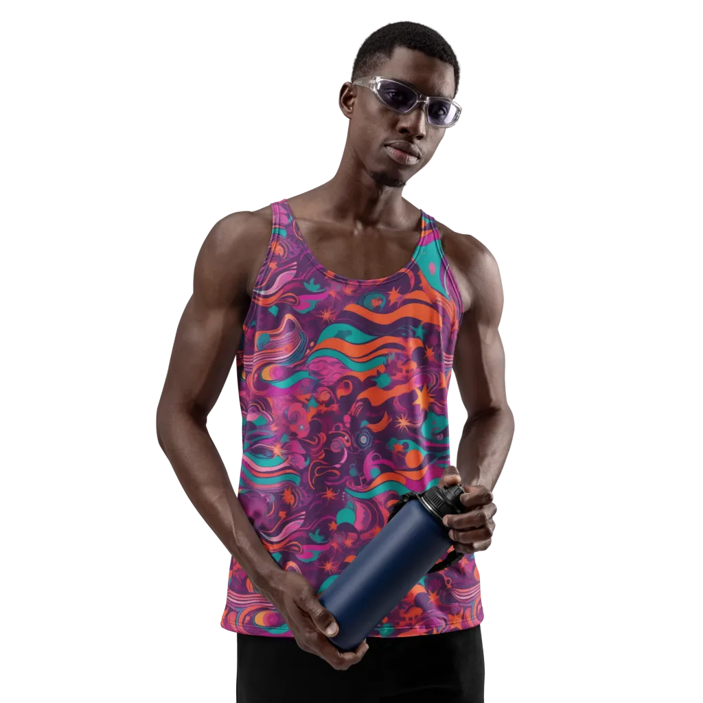Ember And Turquoise on Men's Tank Top — Front