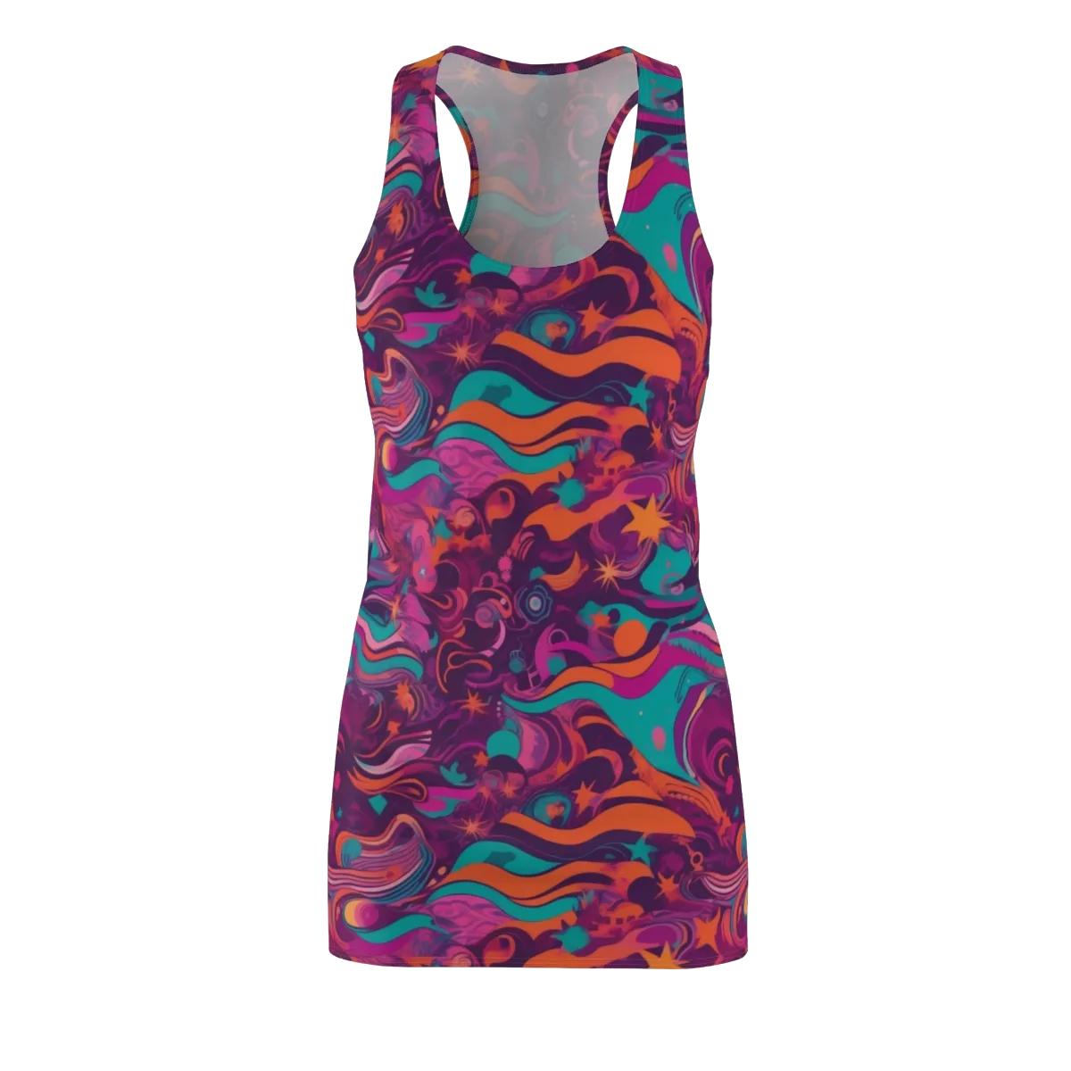 Ember And Turquoise on Racerback Dress — Front