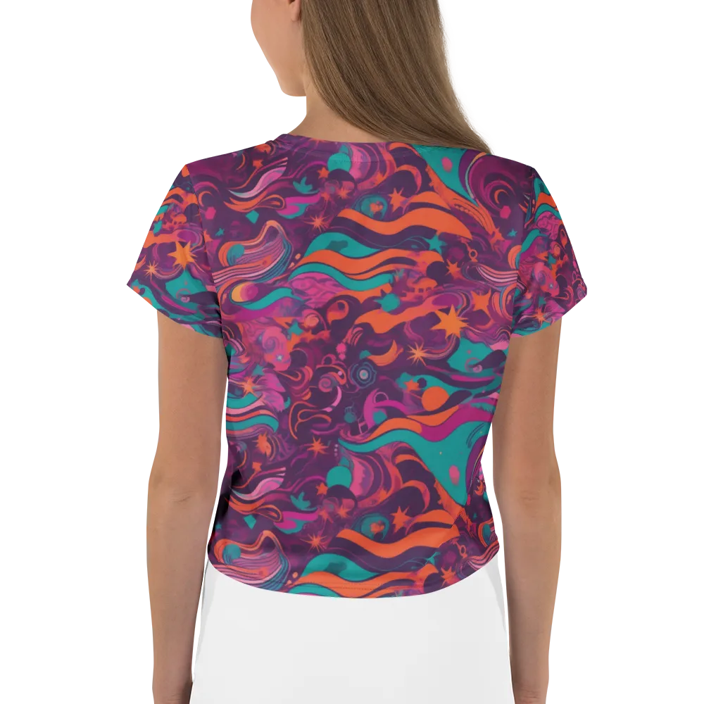 Ember And Turquoise on Crop Tee — Back
