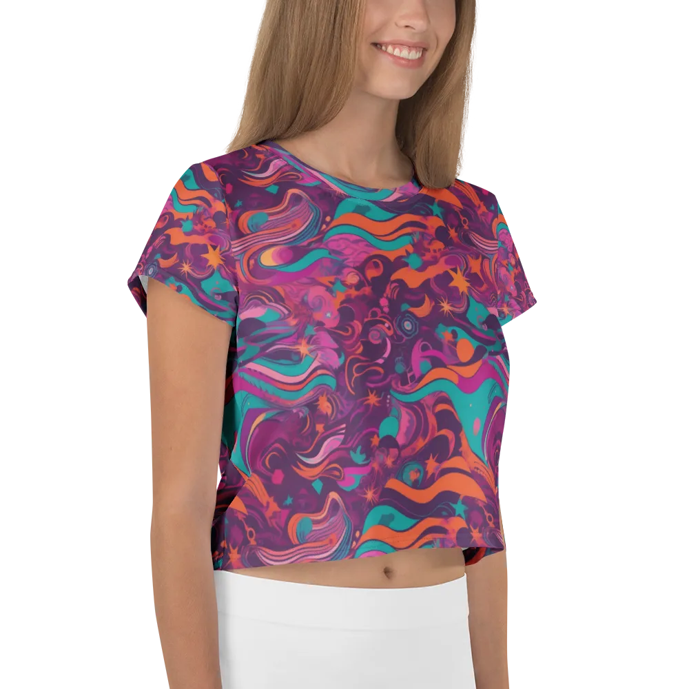 Ember And Turquoise on Crop Tee — Right