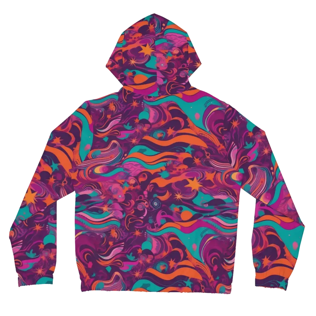 Ember And Turquoise on Women's Full-Zip Hoodie — Back