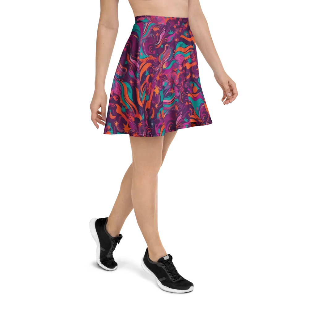 Ember And Turquoise on Skater Skirt — Right