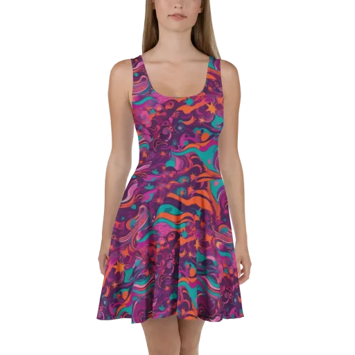 Ember And Turquoise on a Skater Dress