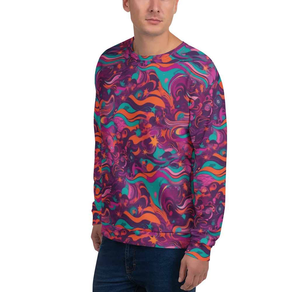 Ember And Turquoise on Sweatshirt — Left Front