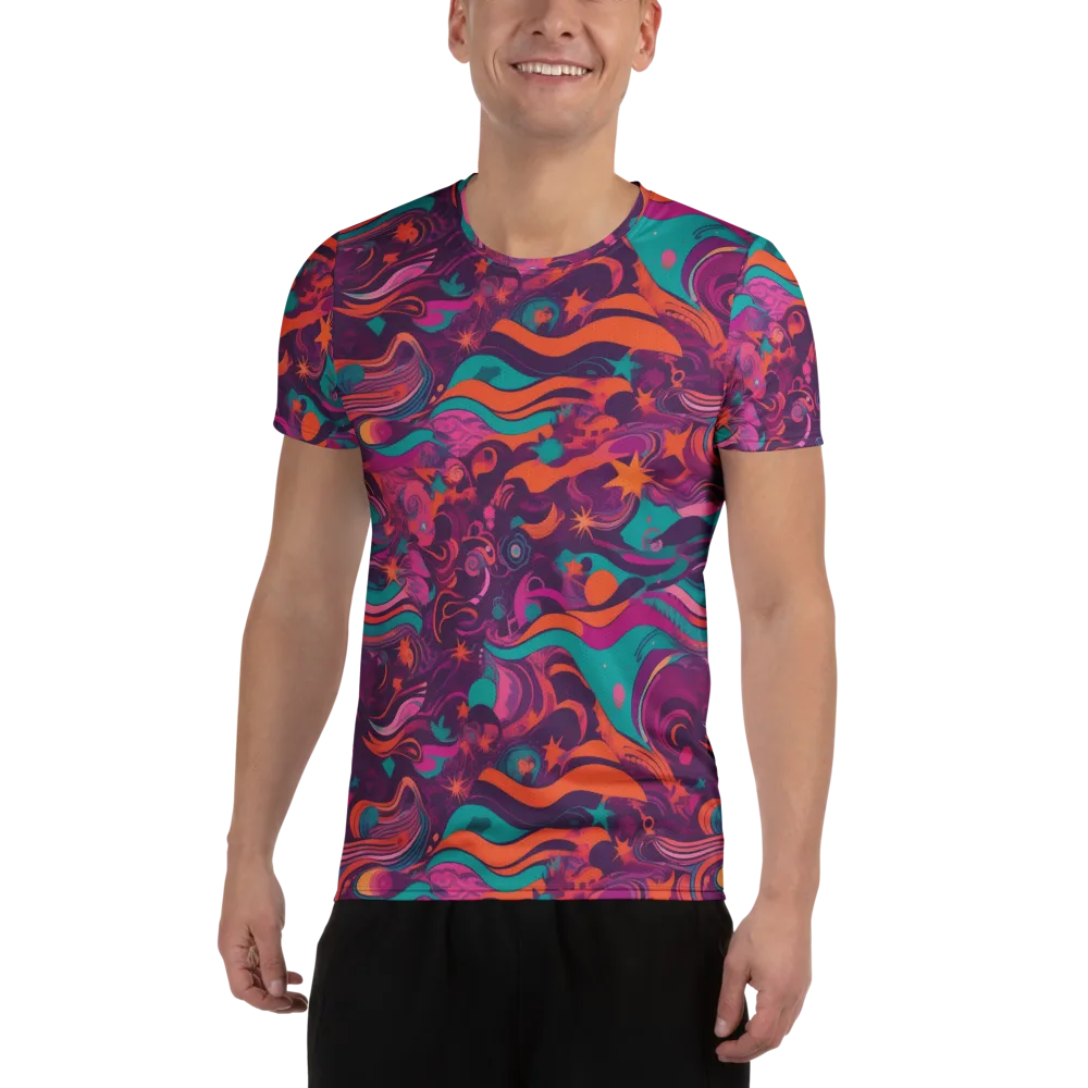 Ember And Turquoise on Men's Athletic T-Shirt — Front