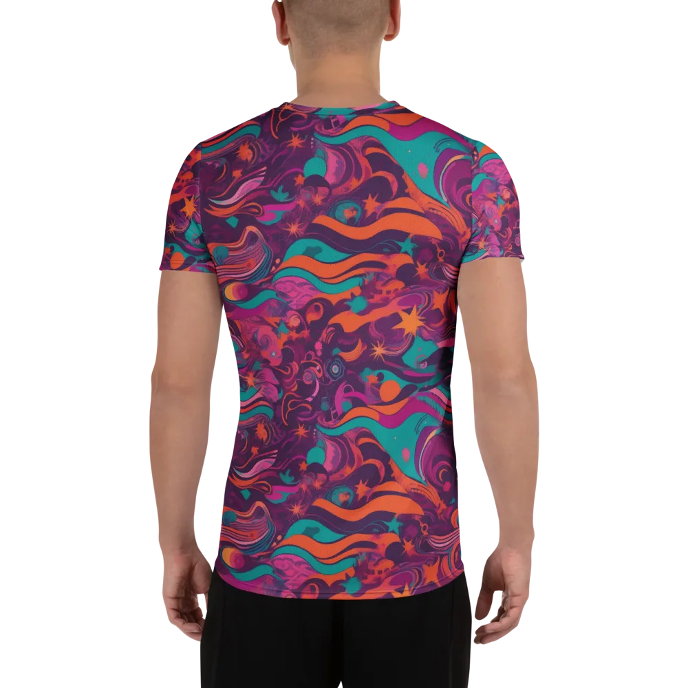 Ember And Turquoise on Men's Athletic T-Shirt — Back