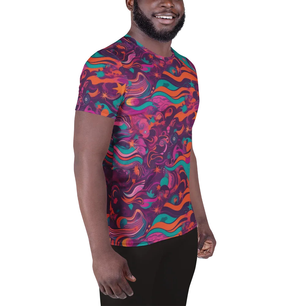 Ember And Turquoise on Men's Athletic T-Shirt — Right