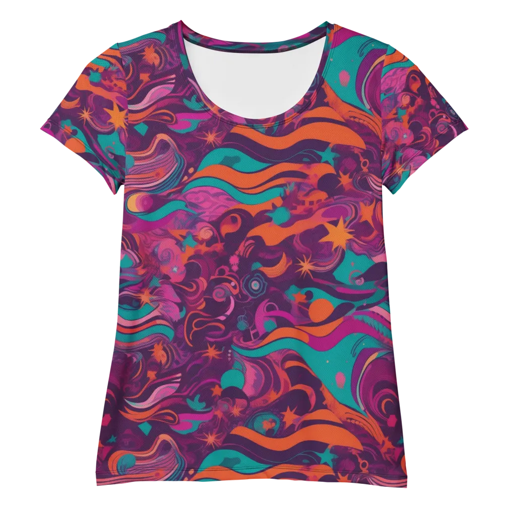 Ember And Turquoise on Women's Athletic T-Shirt — Front