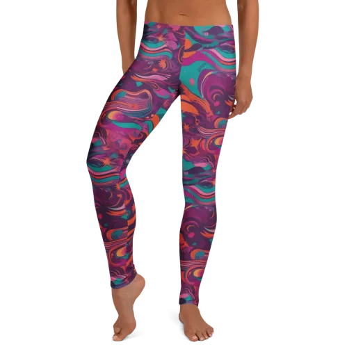 Ember And Turquoise on a Leggings