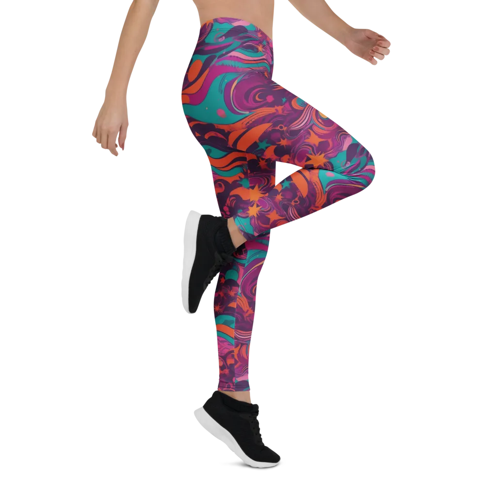 Ember And Turquoise on Leggings — Right