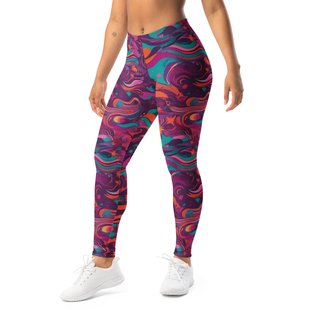 Ember And Turquoise on Leggings — Left Front
