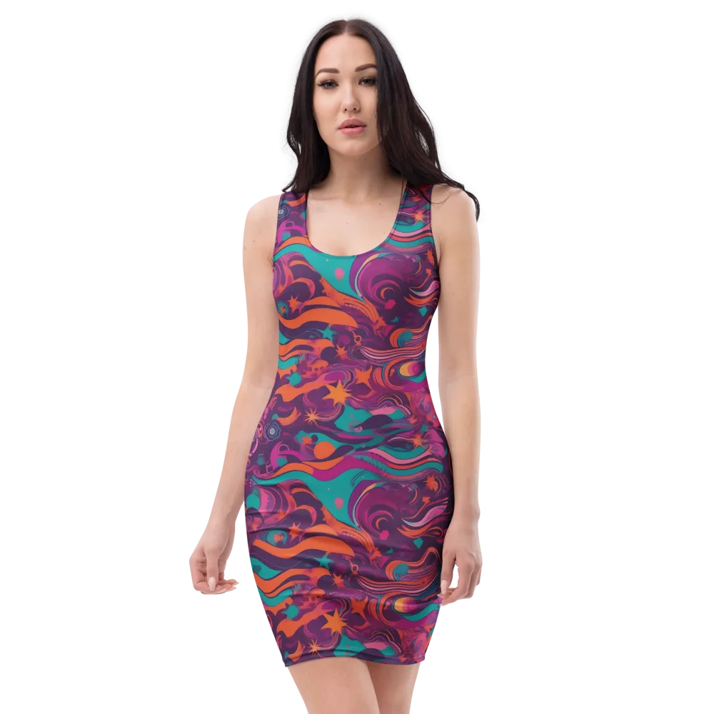 Ember And Turquoise on Bodycon Dress — Front