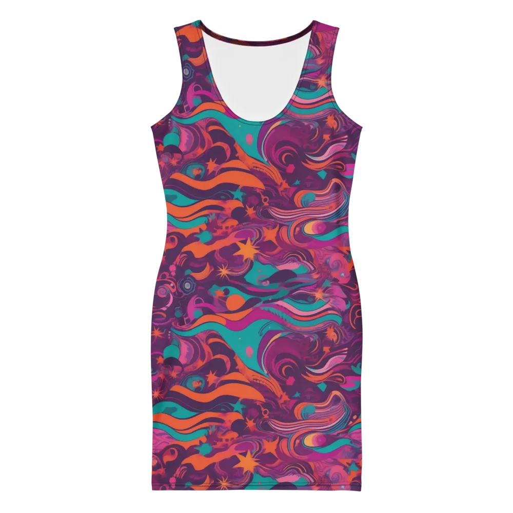Ember And Turquoise on Bodycon Dress — Front