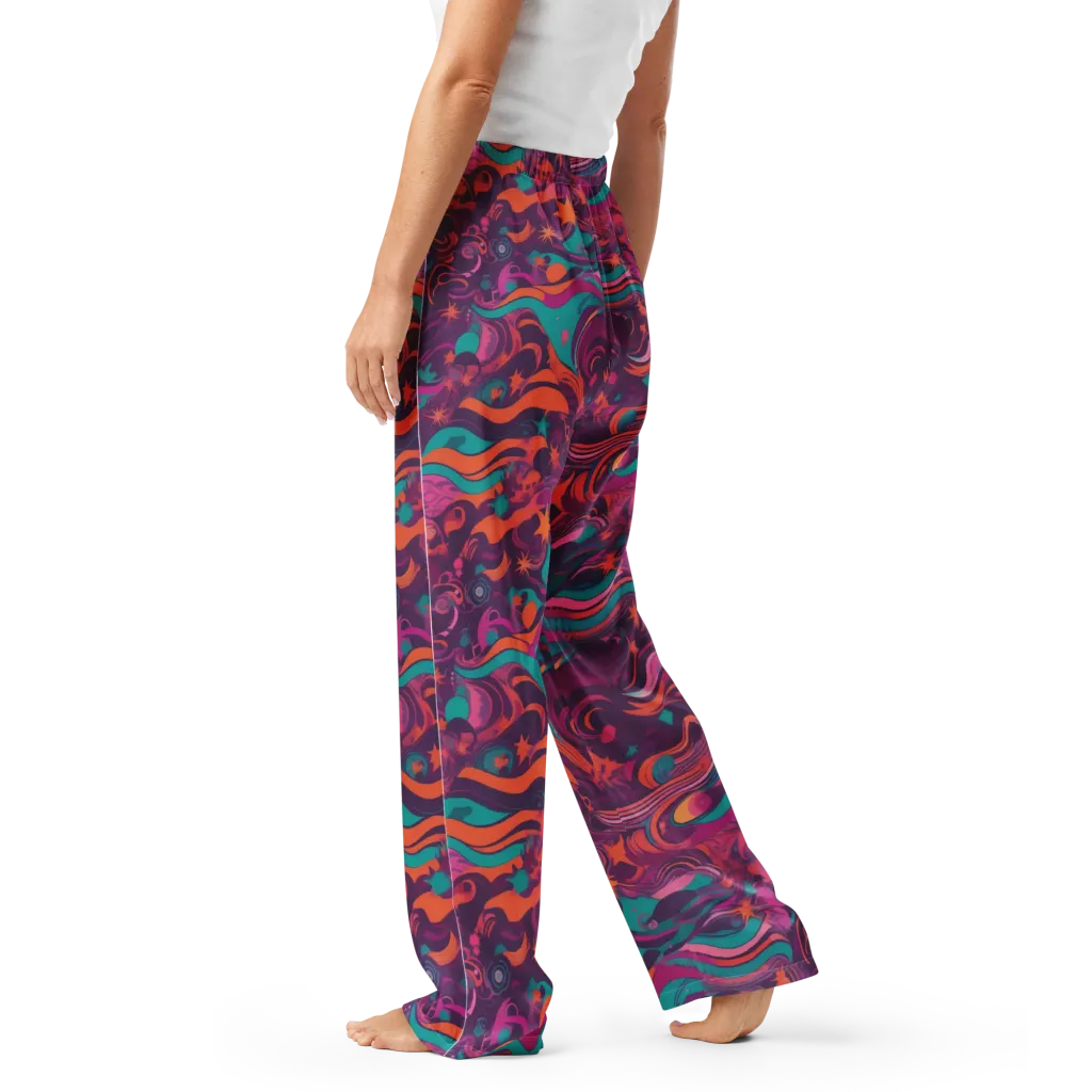 Ember And Turquoise on Women's Pajama Pants — Left