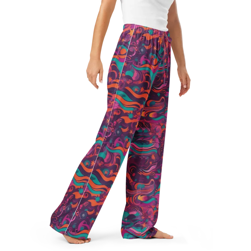 Ember And Turquoise on Women's Pajama Pants — Right Front