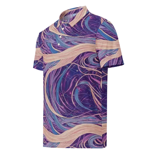 Moonlit Filament on a Men's Slim Fit Polo Shirt