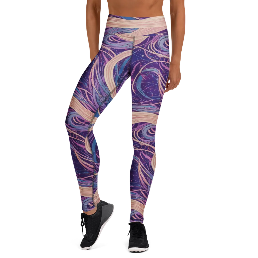 Moonlit Filament on Yoga Leggings — Front