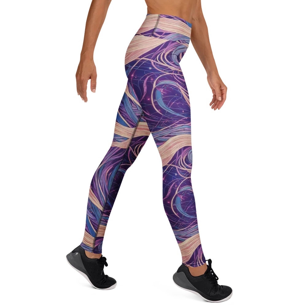 Moonlit Filament on Yoga Leggings — Right