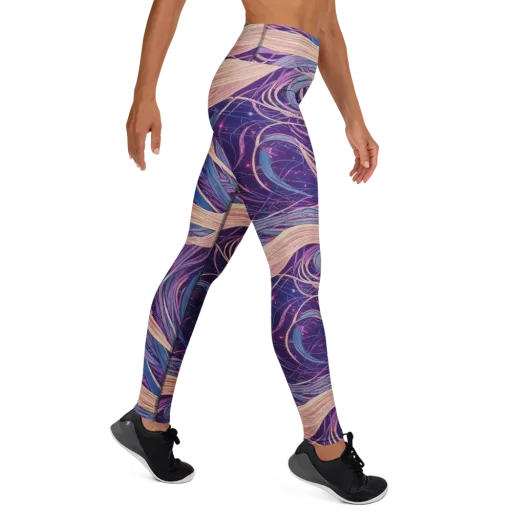 Moonlit Filament on a Yoga Leggings