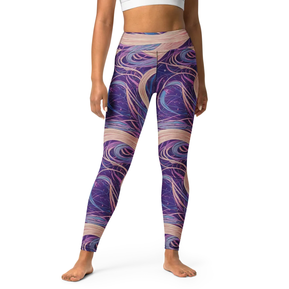 Moonlit Filament on Yoga Leggings — Front