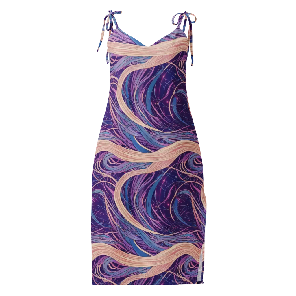 Moonlit Filament on Slip Dress — Front