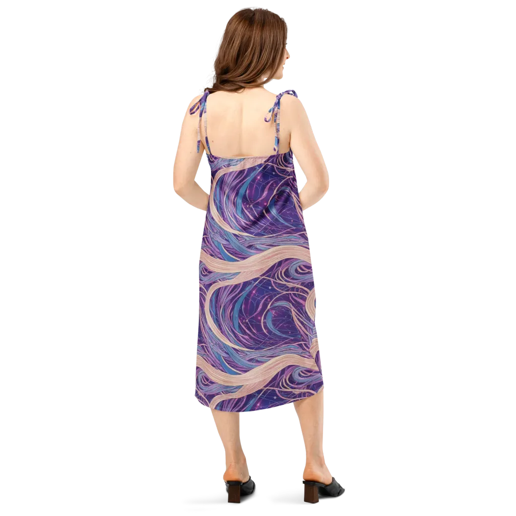 Moonlit Filament on Slip Dress — Back