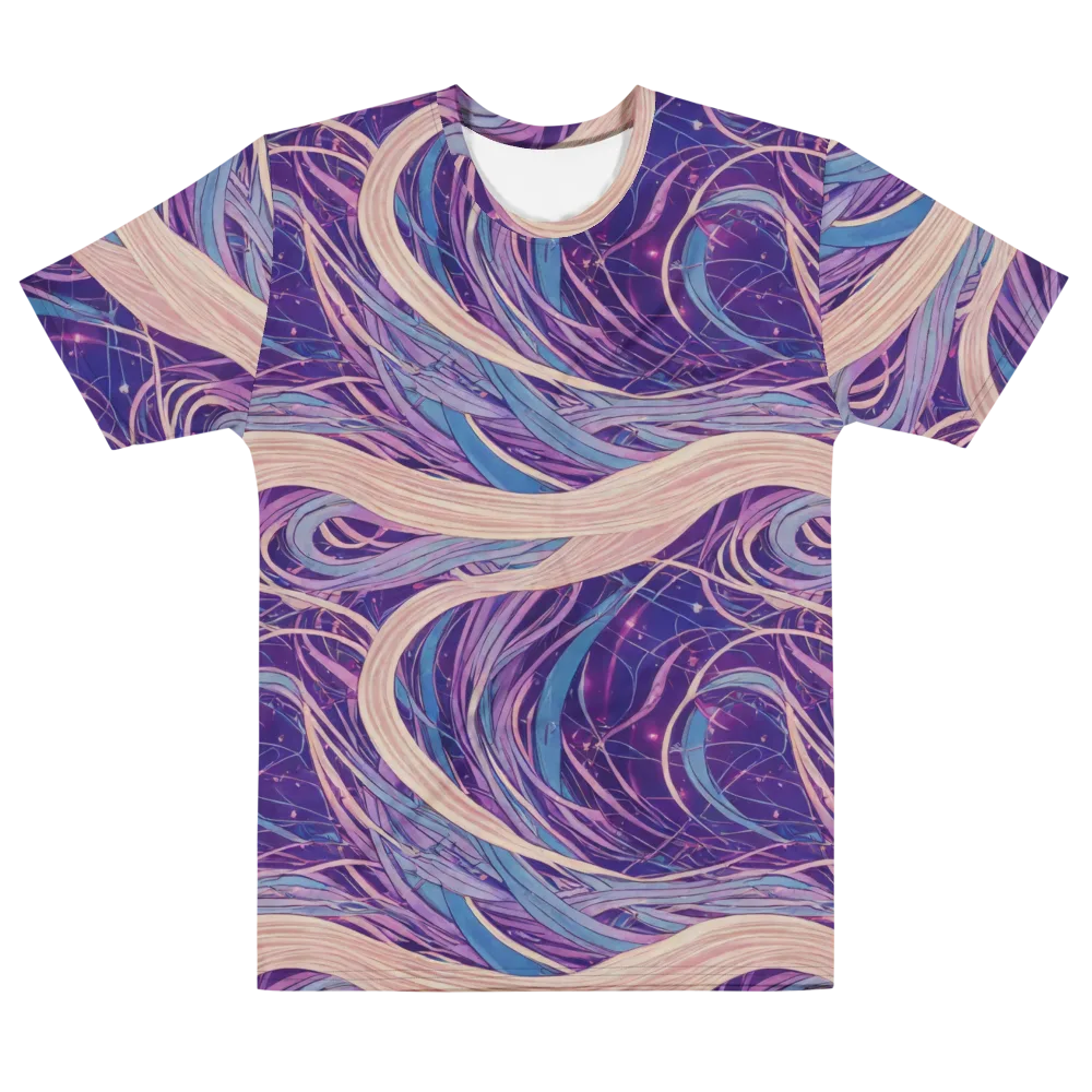 Moonlit Filament on Men's Cotton Crew Neck T-Shirt — Front