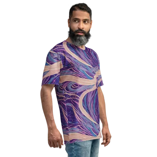 Moonlit Filament on a Men's Crew Neck T-Shirt