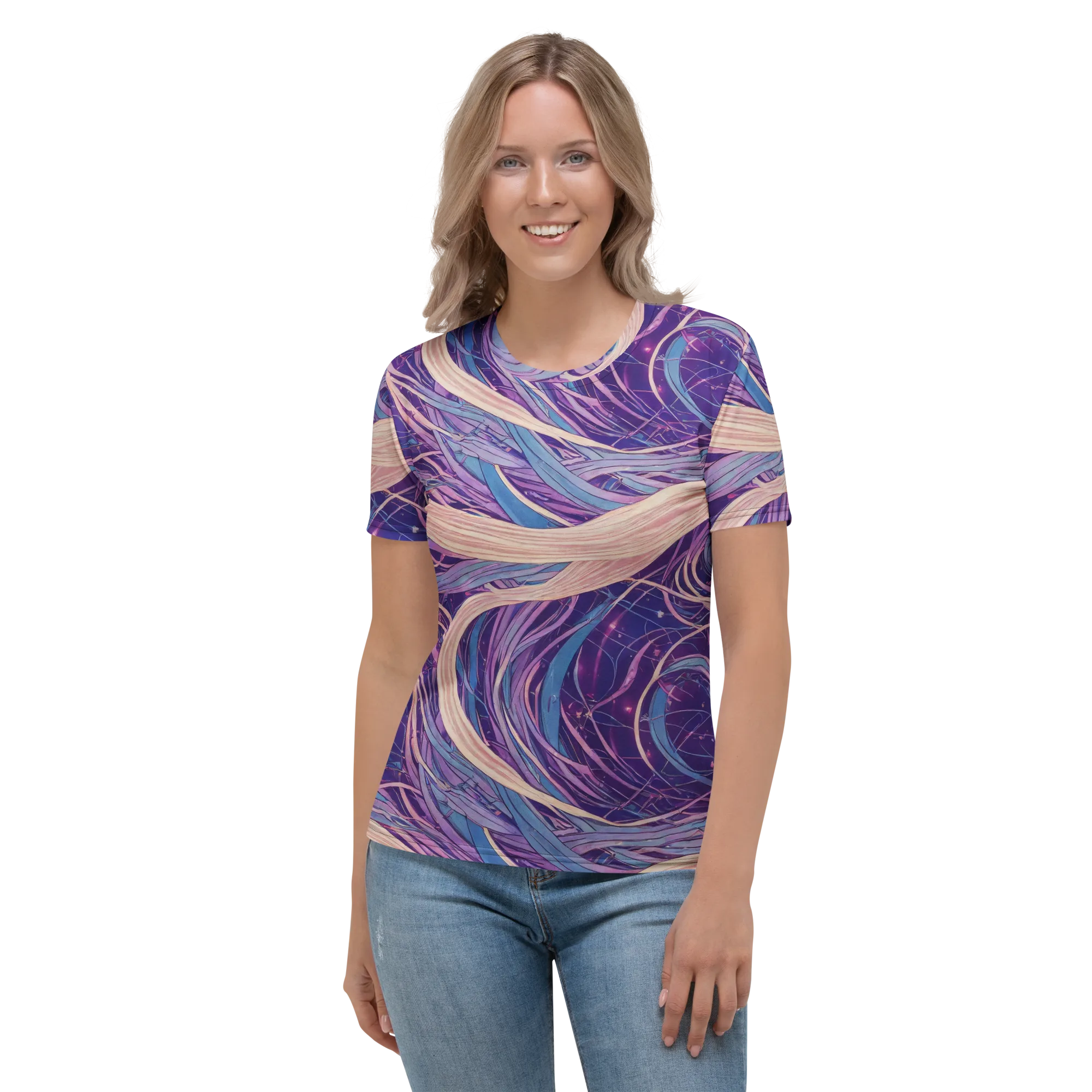 Moonlit Filament on Women's Crew Neck T-Shirt — Front